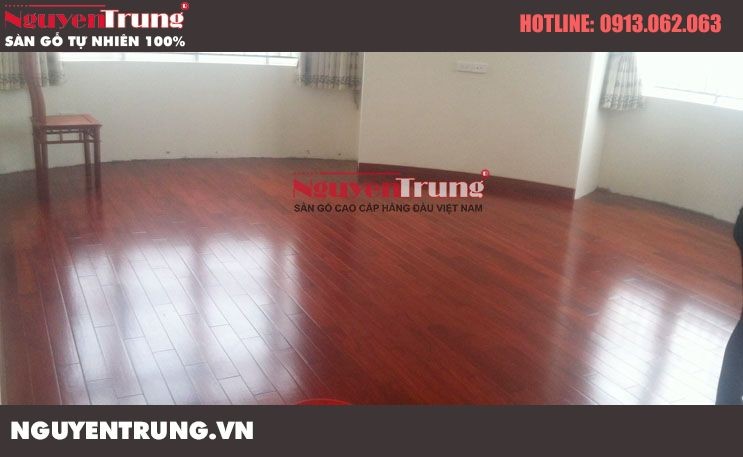 Thi công sàn gỗ Hương Nam Phi tại chung cư MD Complex Mỹ Đình