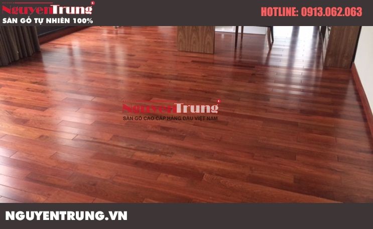 Sàn gỗ tự nhiên giáng hương tại Hà Nội